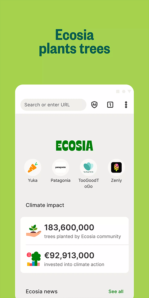 Ecosia浏览器截图1