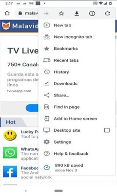Chromium浏览器截图2