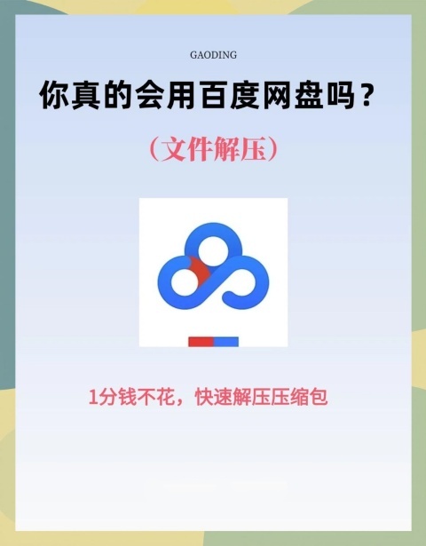 百度网盘如何免费解压下载好的压缩包