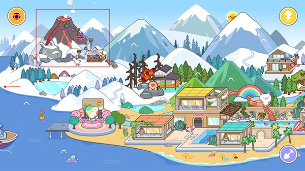 米加小镇雪山树屋