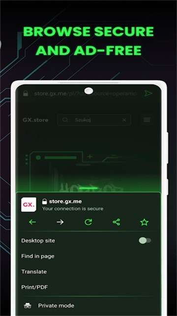 Opera gx浏览器截图1