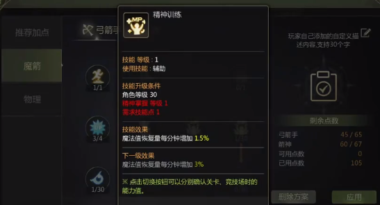 龙之谷箭神技能加点图