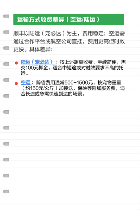 顺丰宠物托运在哪下单 宠物托运多少钱一公斤